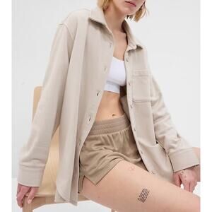GAP Vintage Soft Shirt Jacket Moonstone Cream XXL